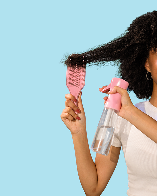 Wide Tooth Detangling Brush for Natural Curly Hair Afro Hair Bundle Two (2 Pcs)