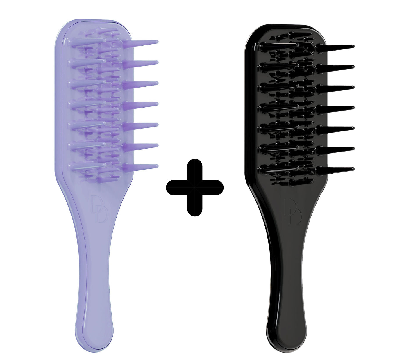 Wide Tooth Detangling Brush for Natural Curly Hair Afro Hair Bundle Two (2 Pcs)