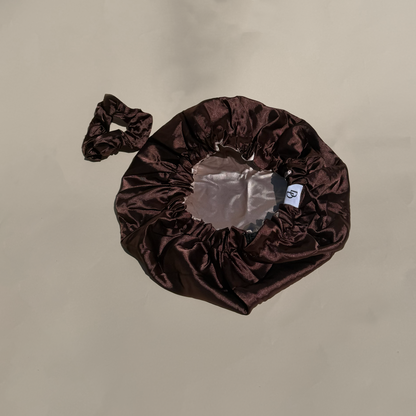 The Sleep Shield | Adjustable Satin Bonnet + Matching Satin Scrunchie