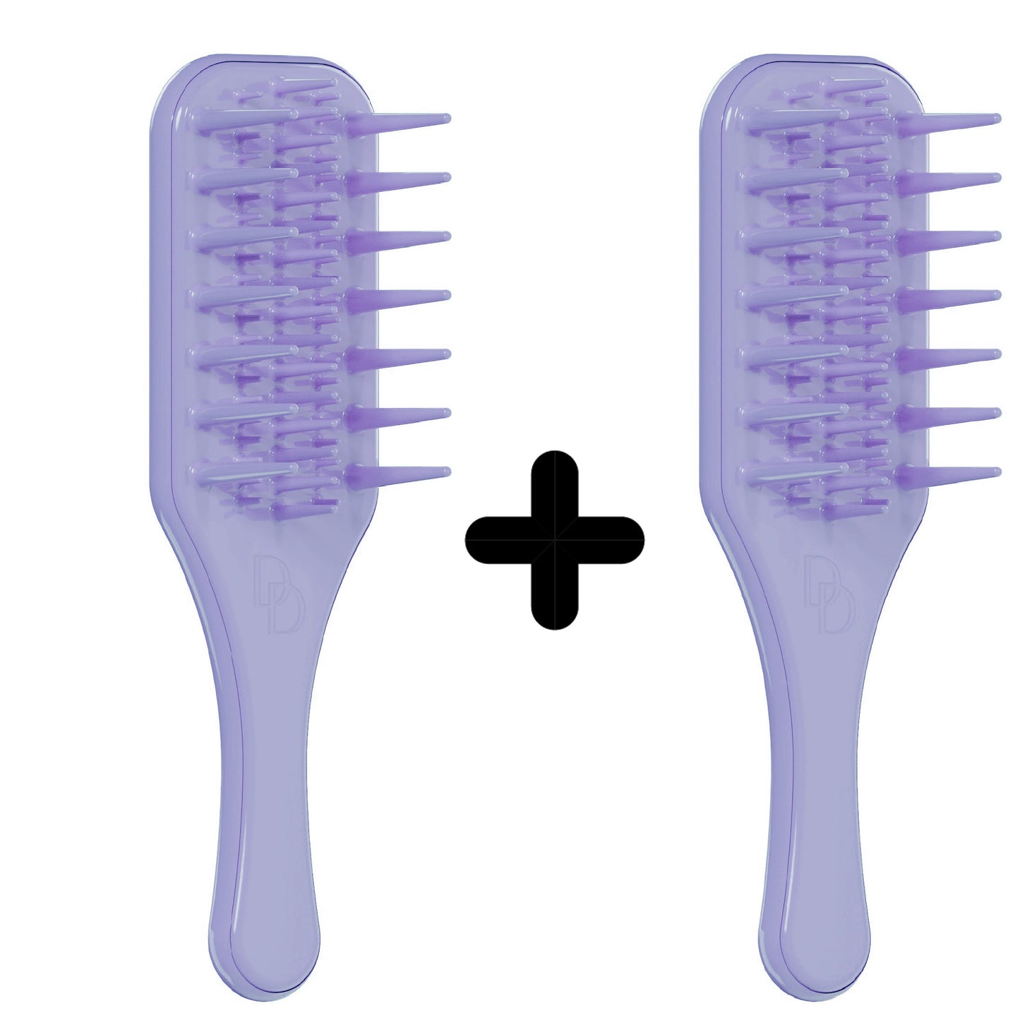 Wide Tooth Detangling Brush for Natural Curly Hair Afro Hair Bundle Two (2 Pcs)