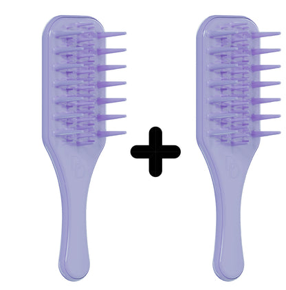 Wide Tooth Detangling Brush for Natural Curly Hair Afro Hair Bundle Two (2 Pcs)