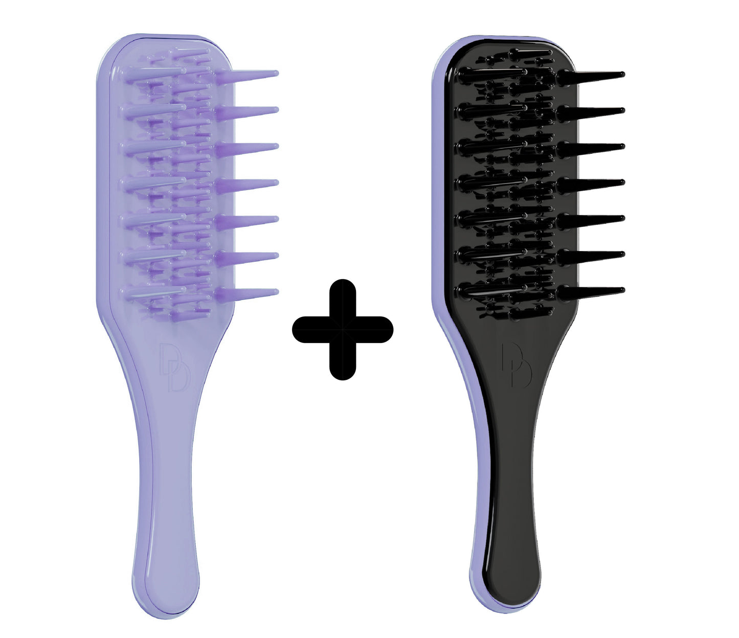 Wide Tooth Detangling Brush for Natural Curly Hair Afro Hair Bundle Two (2 Pcs)