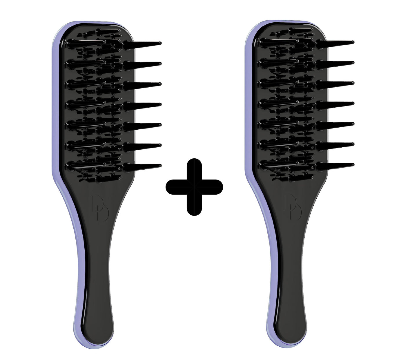 Wide Tooth Detangling Brush for Natural Curly Hair Afro Hair Bundle Two (2 Pcs)