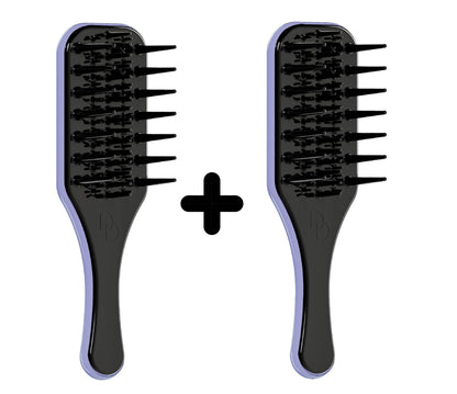 Wide Tooth Detangling Brush for Natural Curly Hair Afro Hair Bundle Two (2 Pcs)